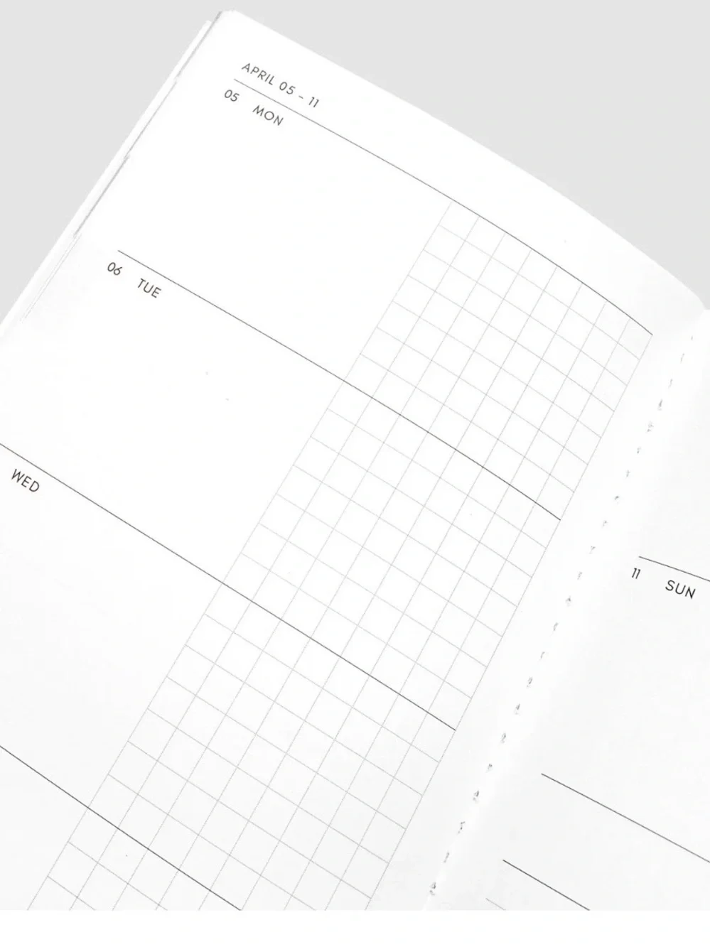 2027 Cloth & Paper White Travel Planner Insert Set - Dates Weekly - Monday Start